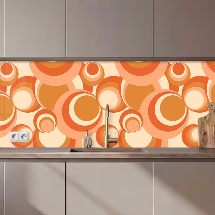 Keuken achterwand - Cirkel - Retro - Patroon — 1