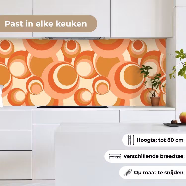 Keuken achterwand - Cirkel - Retro - Patroon — 7