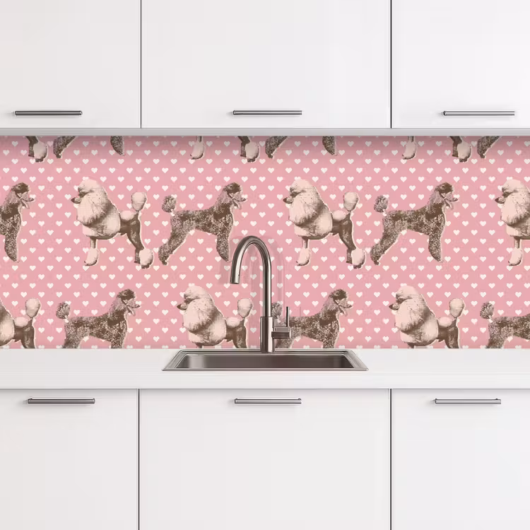 Keuken achterwand - Hart - Poedel - Patroon — 4