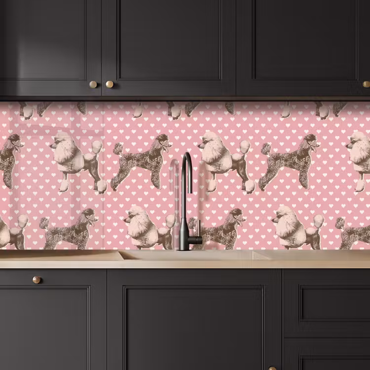 Keuken achterwand - Hart - Poedel - Patroon — 6