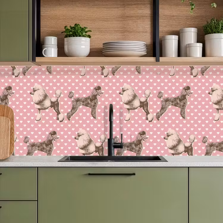 Keuken achterwand - Hart - Poedel - Patroon — 8