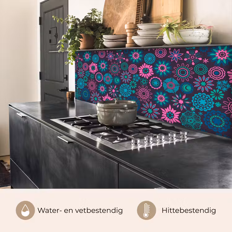 Keuken achterwand - Neon - Bloemen - Patronen — 5