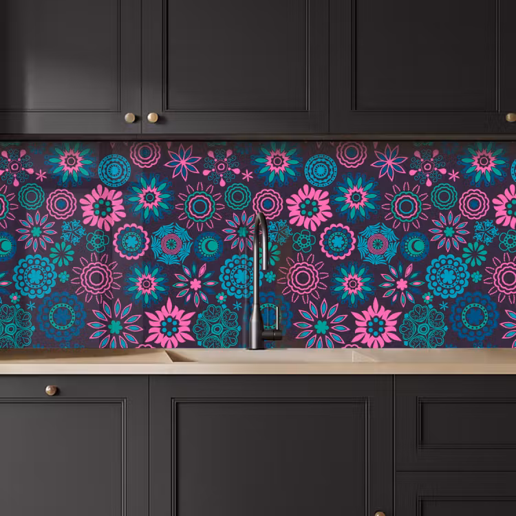 Keuken achterwand - Neon - Bloemen - Patronen — 6