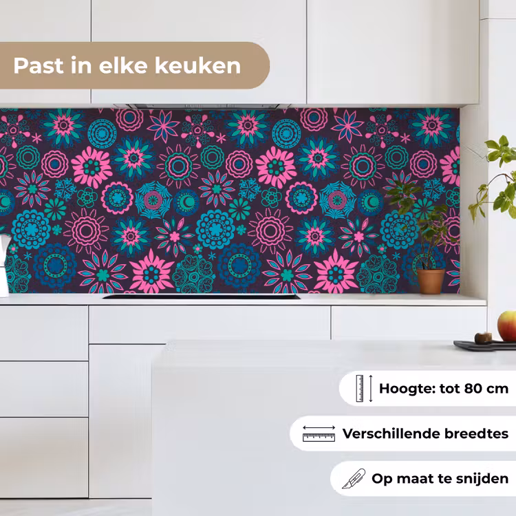 Keuken achterwand - Neon - Bloemen - Patronen — 7