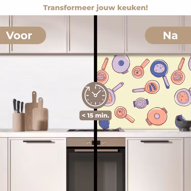 Keuken achterwand - Pan - Jaren 50 - Patroon — 3