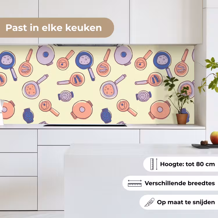 Keuken achterwand - Pan - Jaren 50 - Patroon — 7