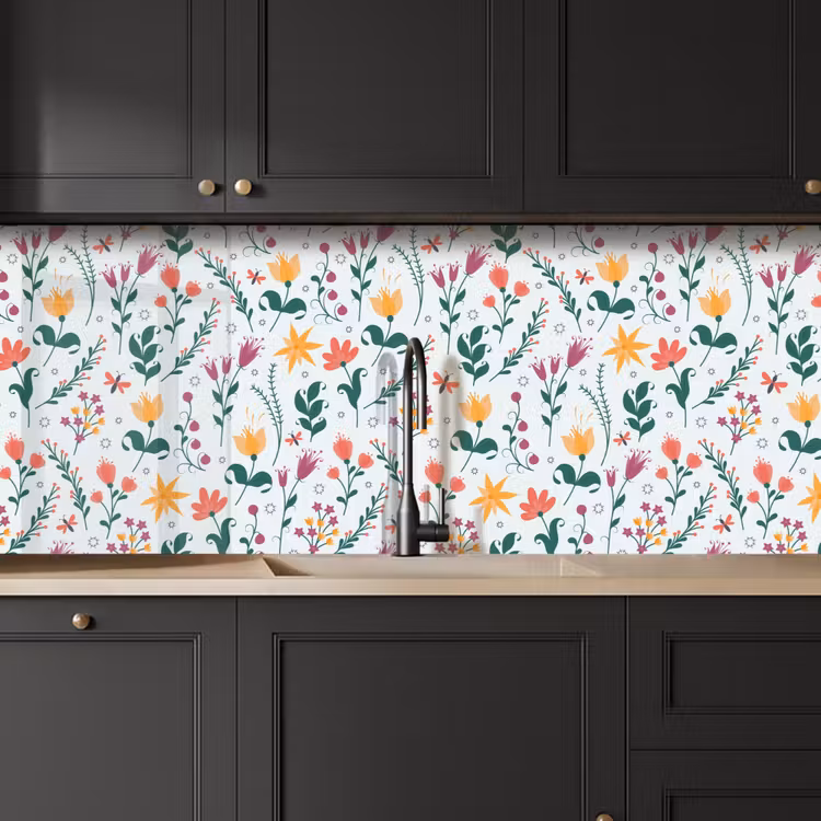 Keuken achterwand - Patronen - Bloemen - Bladeren — 6
