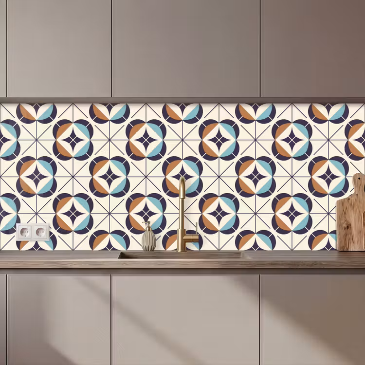 Keuken achterwand - Retro - Design - Geometrie — 1