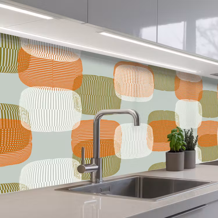 Keuken achterwand - Retro - Patroon - Pastel — 2