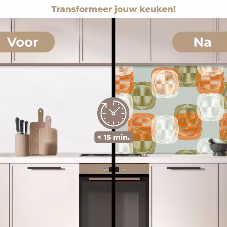 Keuken achterwand - Retro - Patroon - Pastel — 3