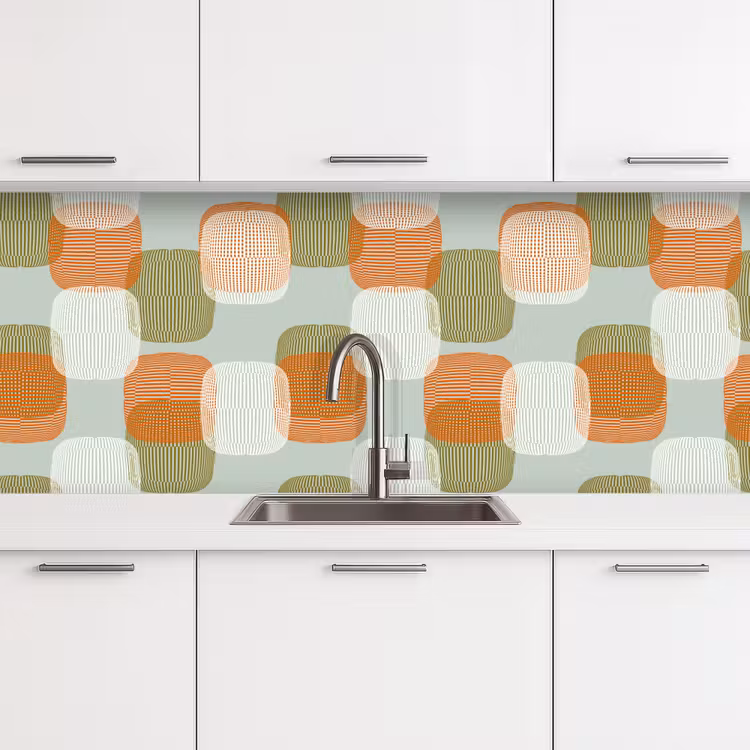 Keuken achterwand - Retro - Patroon - Pastel — 4