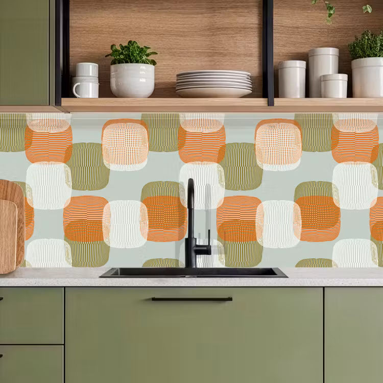 Keuken achterwand - Retro - Patroon - Pastel — 8