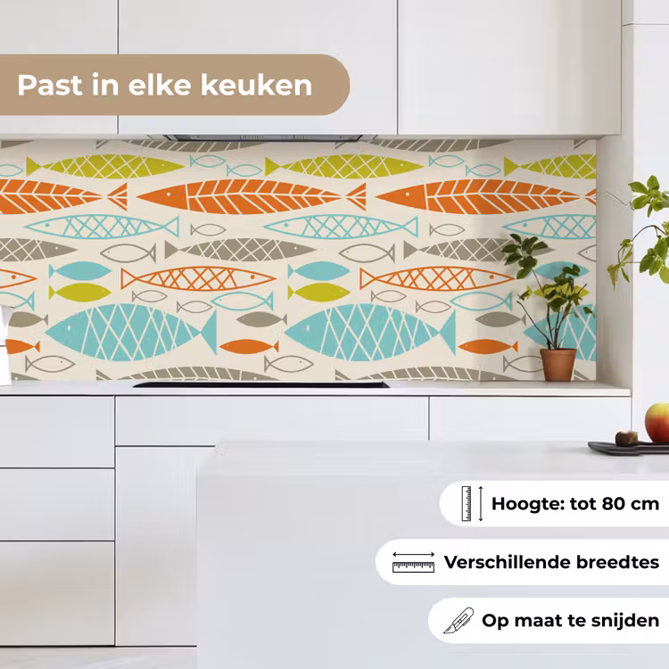 Keuken achterwand - Vis - Jaren 50 - Patroon — 7