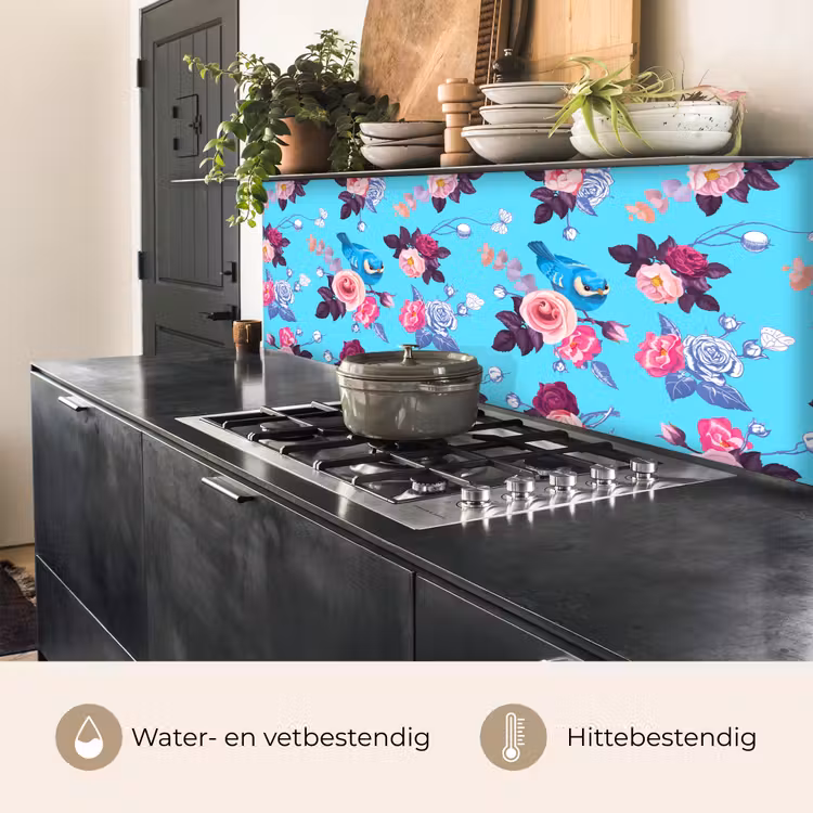 Keuken achterwand - Vogel - Bloemen - Patronen — 5