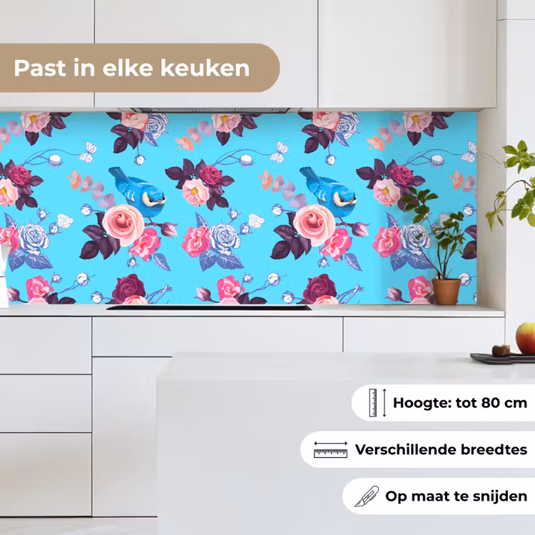 Keuken achterwand - Vogel - Bloemen - Patronen — 7