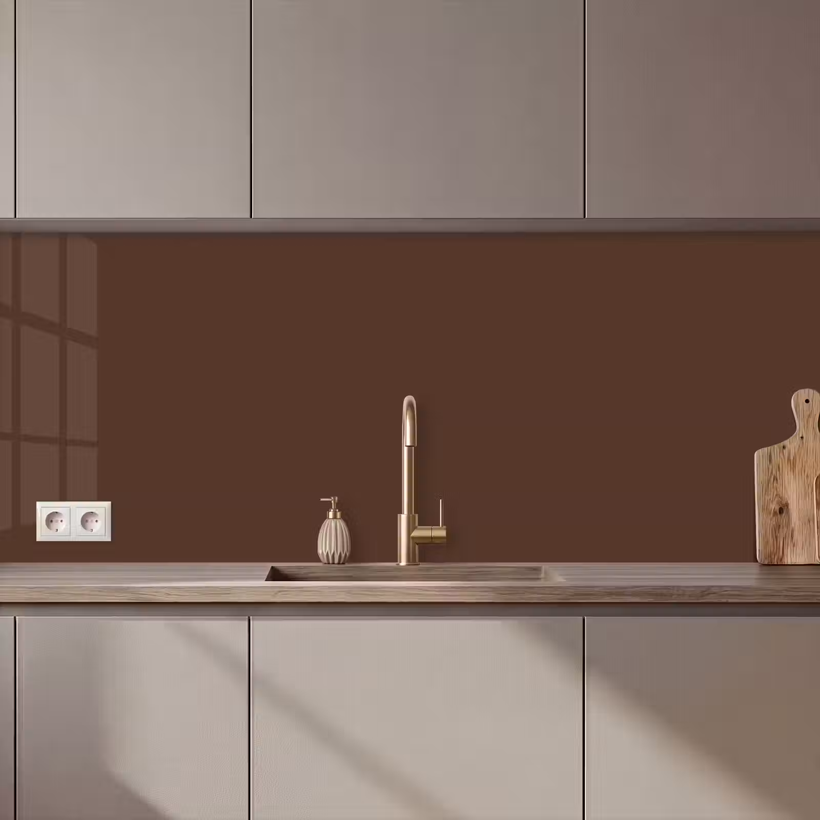 Keuken achterwand - Bruin - Donker - Kleuren — 1