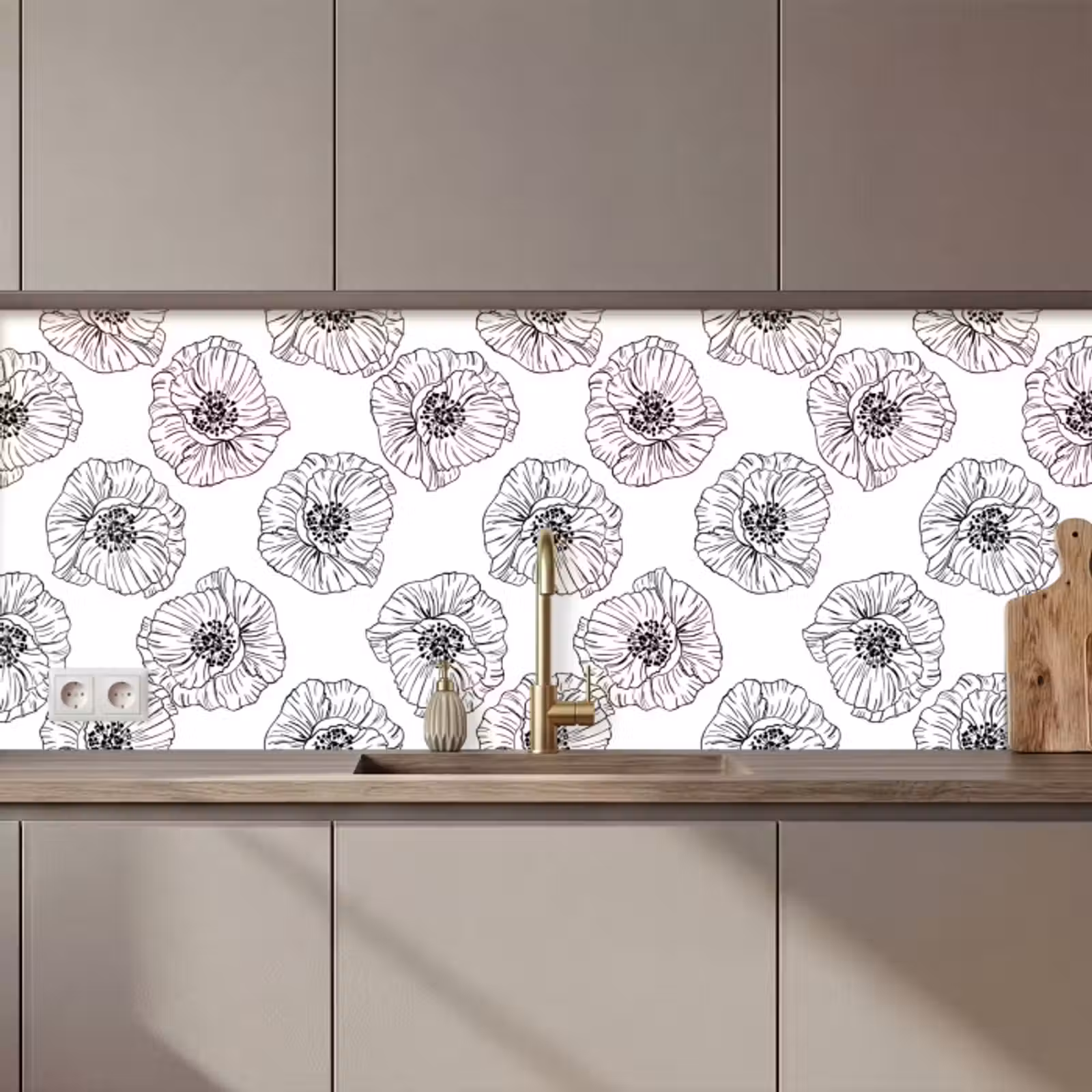 Keuken achterwand - Klaproos - Bloemen - Design — 1