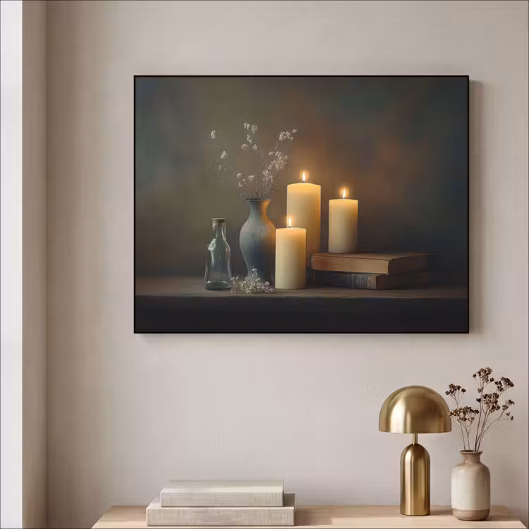 Art Frame - Kaarsen - Stilleven - Rustiek - Boeken — 3