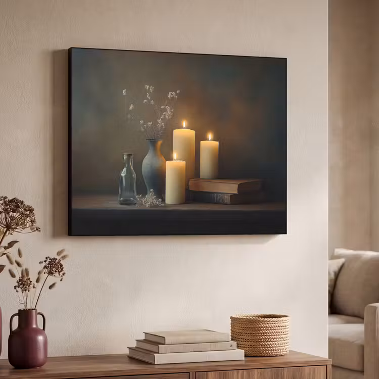 Art Frame - Kaarsen - Stilleven - Rustiek - Boeken — 4
