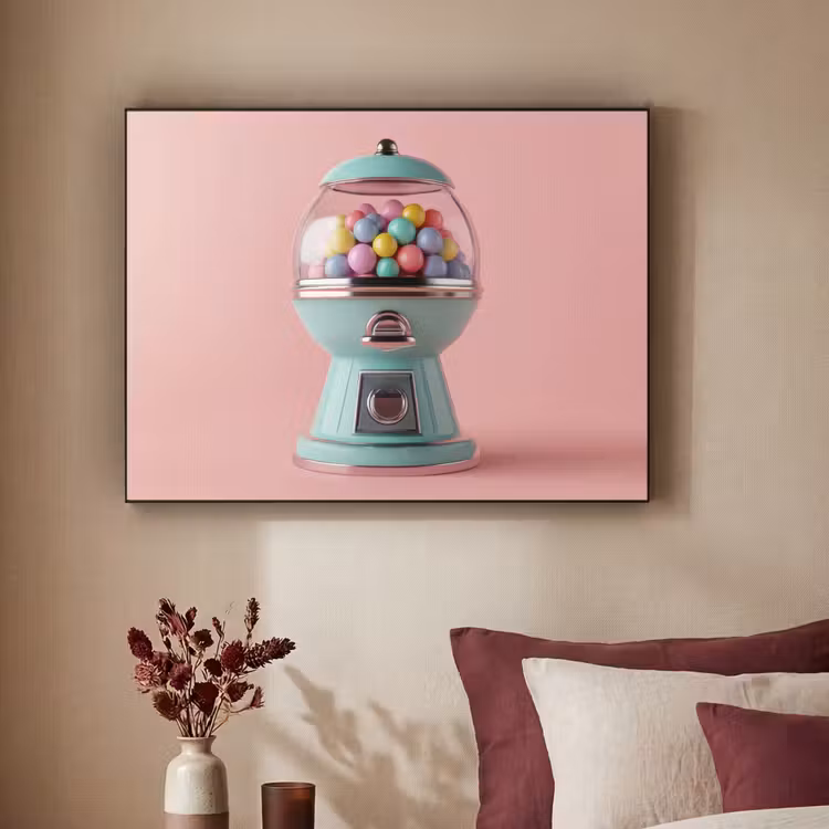 Art Frame - Kauwgom - Retro - Snoep - Roze — 2