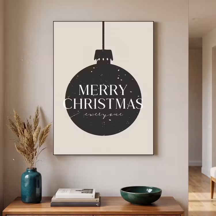 Art Frame - Kerstballen - Japandi - Christmas - Zwarte kerstballen — 2