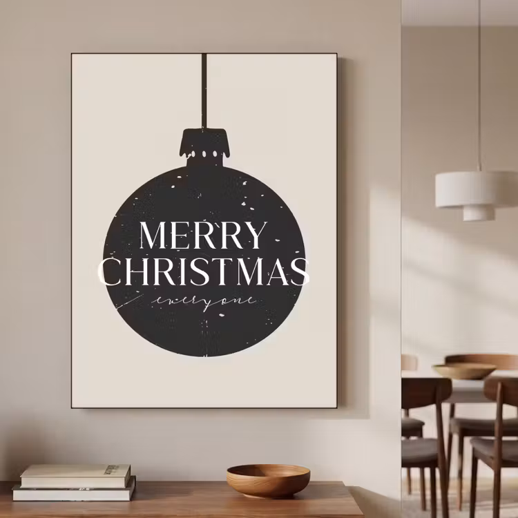 Art Frame - Kerstballen - Japandi - Christmas - Zwarte kerstballen — 5