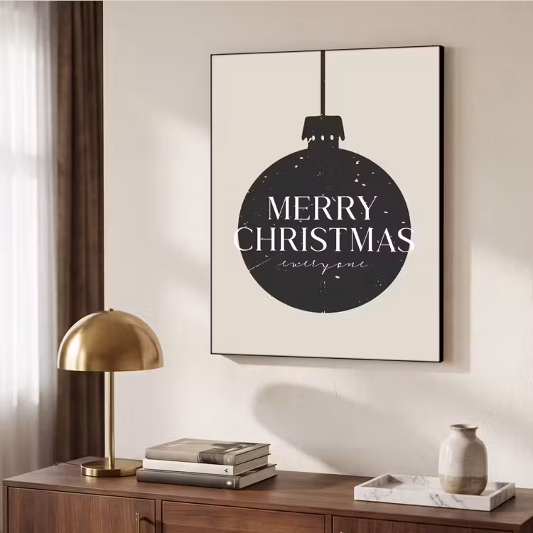 Art Frame - Kerstballen - Japandi - Christmas - Zwarte kerstballen — 7