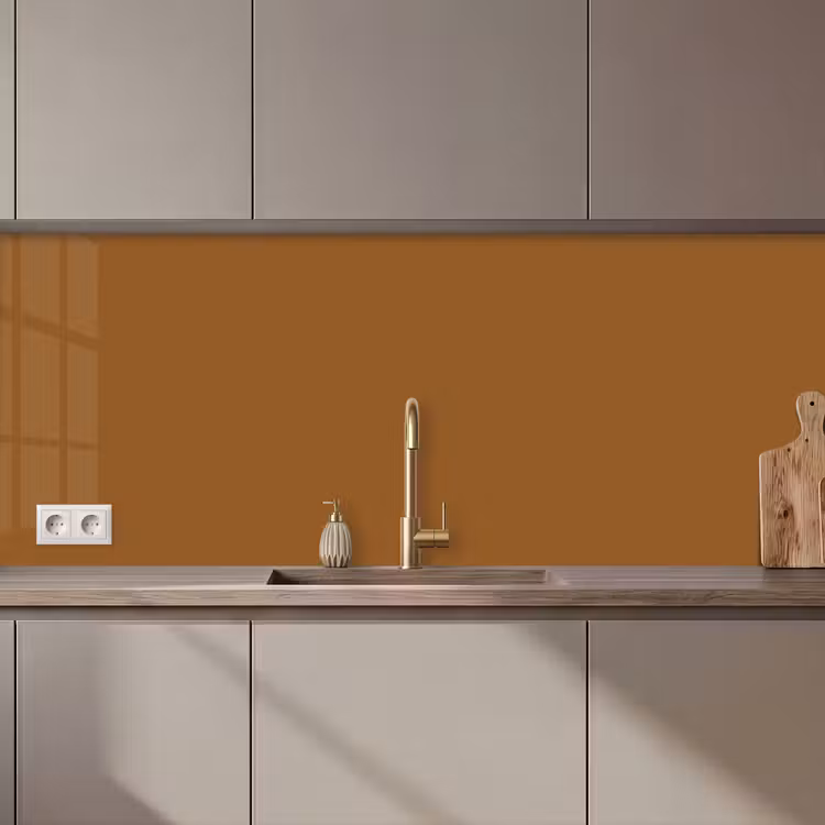Keuken achterwand - Bruin - Aardetint - Effen kleur — 1