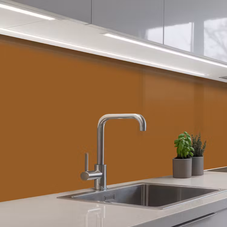 Keuken achterwand - Bruin - Aardetint - Effen kleur — 2