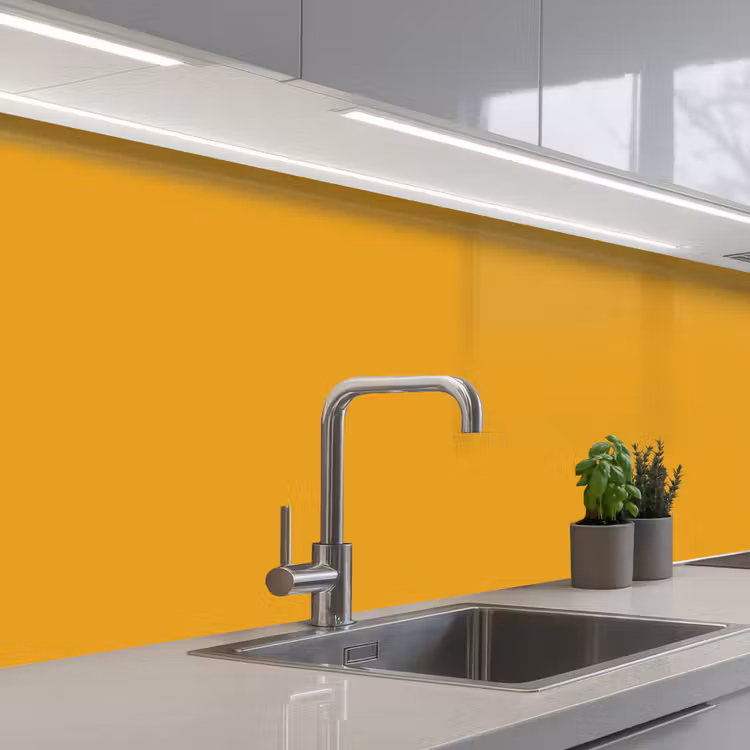 Keuken achterwand - Okergeel - Herfst - Interieur — 2