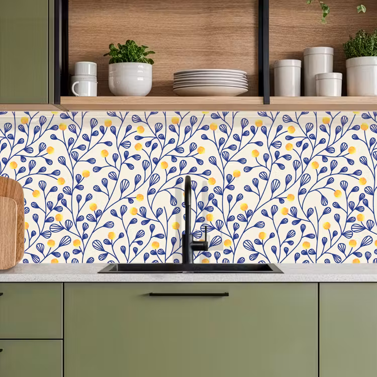 Keuken achterwand - Patronen - Geel - Minimalistisch — 8