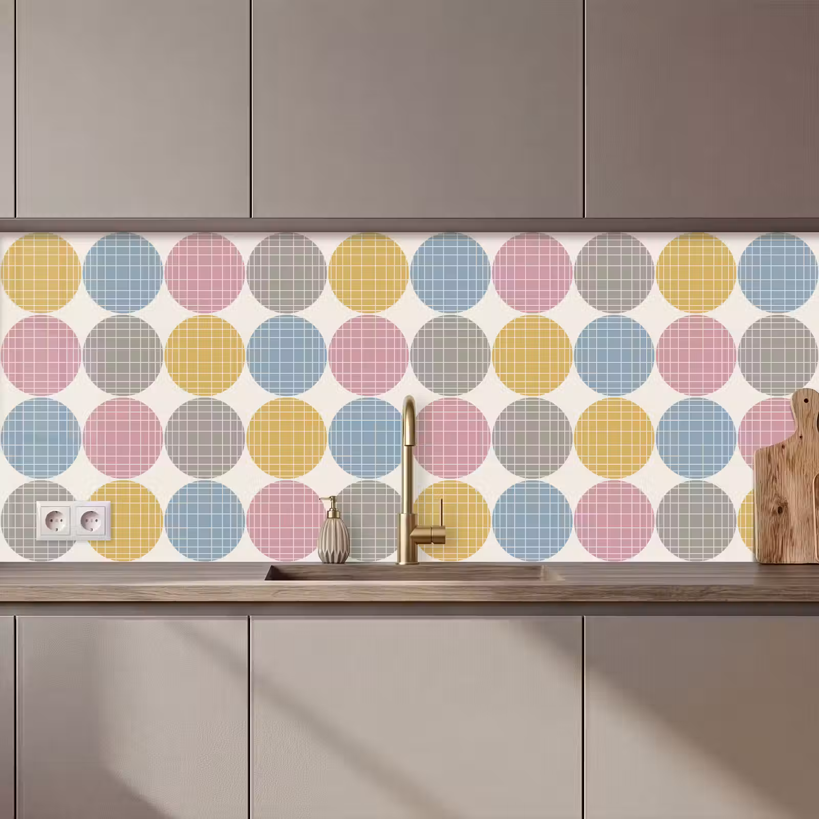 Keuken achterwand - Stippen - Lijn - Patroon — 1