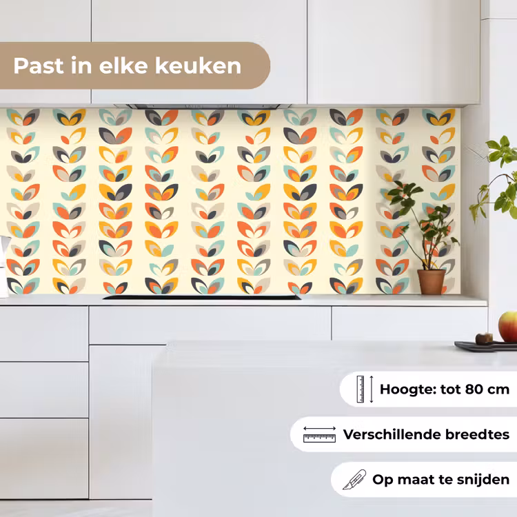 Keuken achterwand - Bladeren - Jaren 50 - Patroon — 7