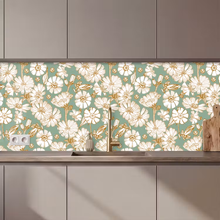 Keuken achterwand - Bloem - Art nouveau - Design — 1