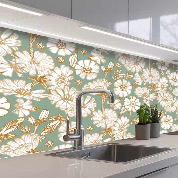 Keuken achterwand - Bloem - Art nouveau - Design — 2
