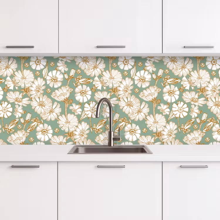 Keuken achterwand - Bloem - Art nouveau - Design — 4