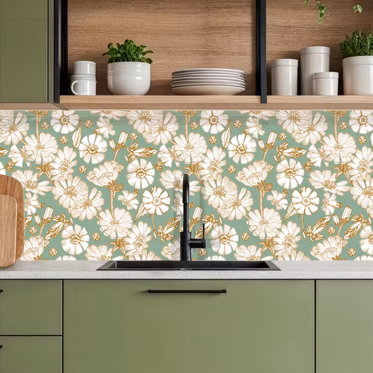 Keuken achterwand - Bloem - Art nouveau - Design — 8
