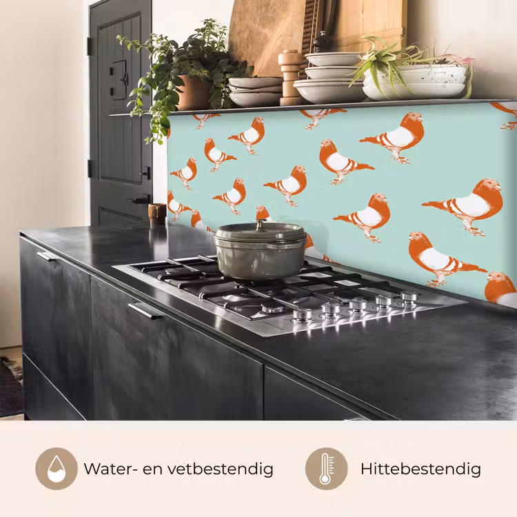 Keuken achterwand - Duif - Vogel - Patroon — 5