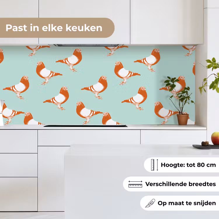 Keuken achterwand - Duif - Vogel - Patroon — 7