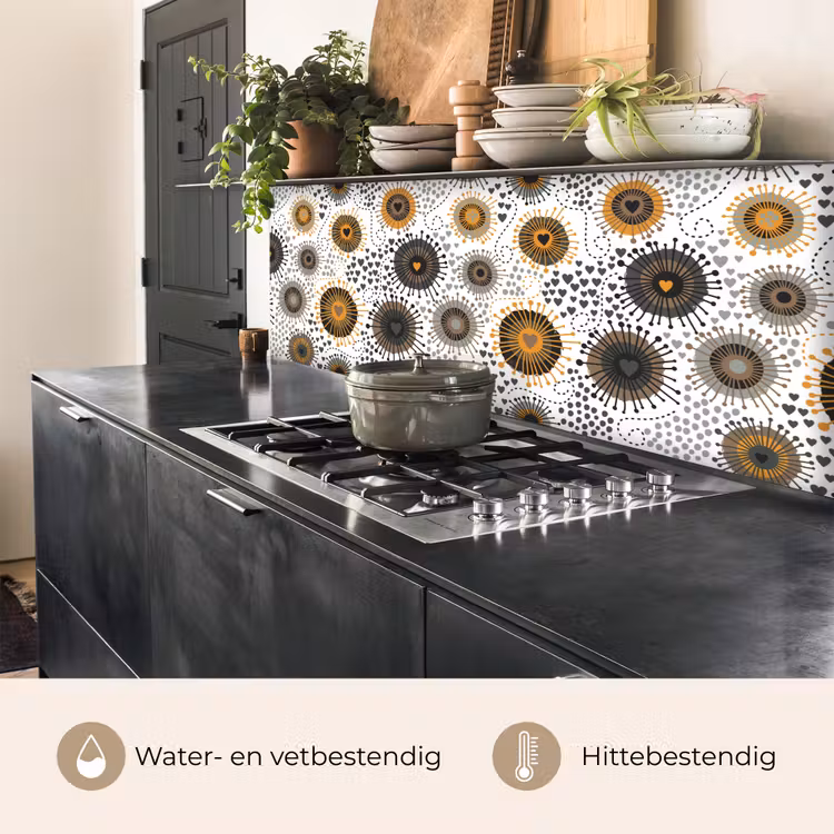 Keuken achterwand - Hart - Jaren 50 - Patroon — 5