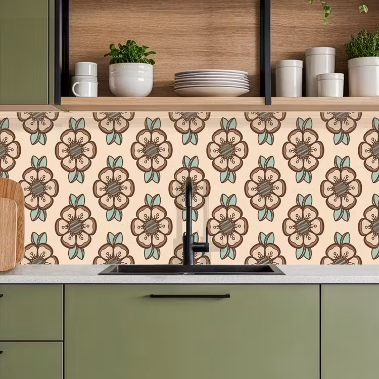 Keuken achterwand - Retro - Bloemen - Design — 8