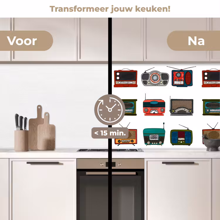 Keuken achterwand - Retro - Radio - Design — 3