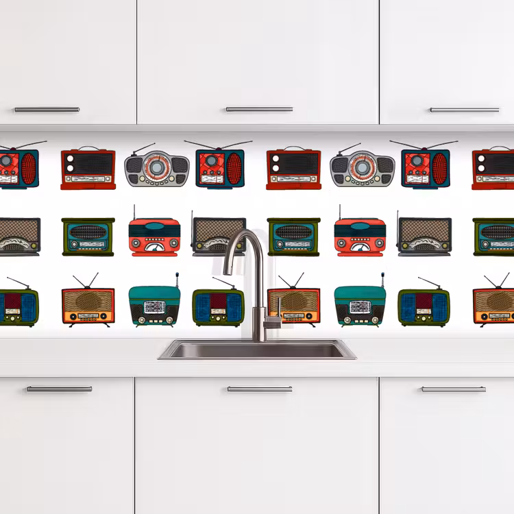 Keuken achterwand - Retro - Radio - Design — 4