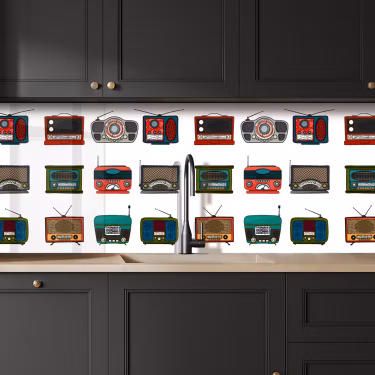 Keuken achterwand - Retro - Radio - Design — 6