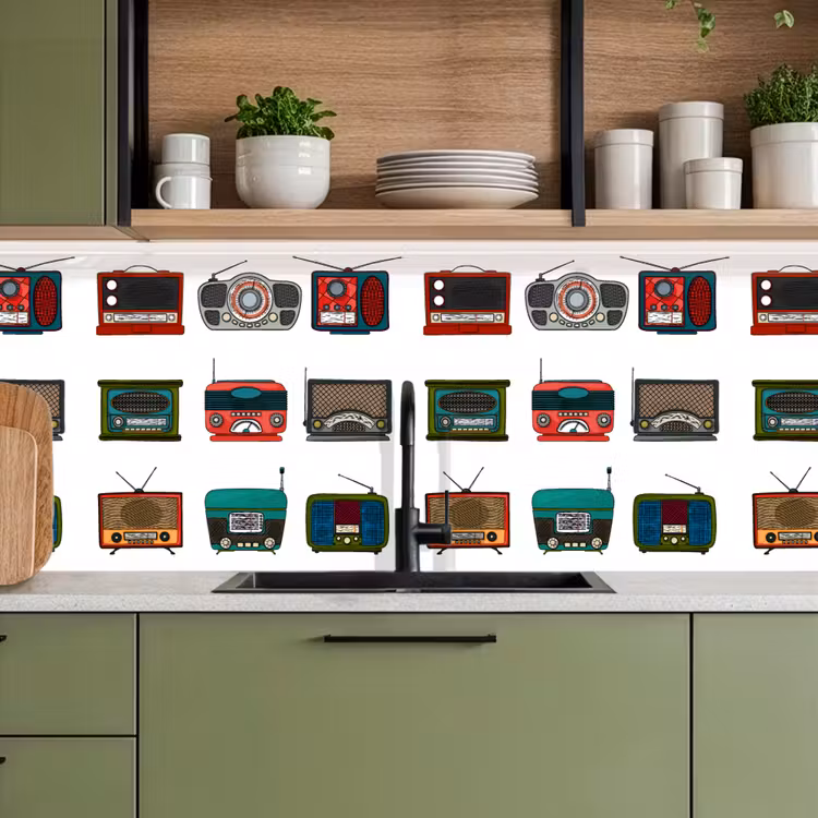 Keuken achterwand - Retro - Radio - Design — 8