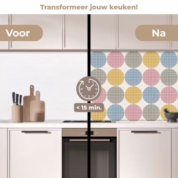 Keuken achterwand - Stippen - Lijn - Patroon — 3