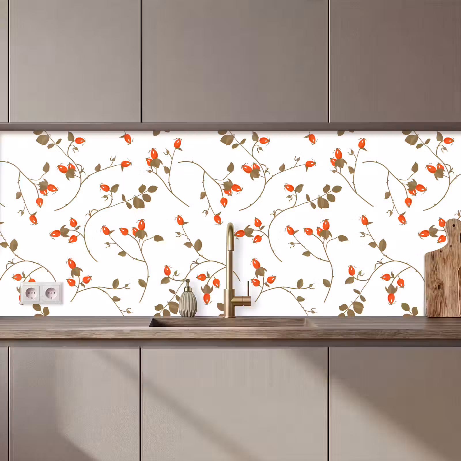Keuken achterwand - Patronen - Planten - Romantisch - Botanisch — 1