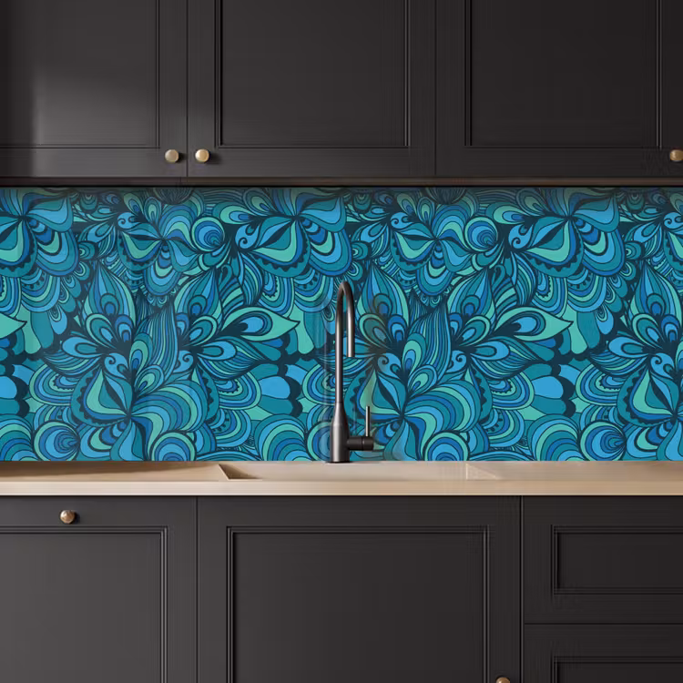 Keuken achterwand - Design - Vintage - Blauw - Turquoise — 6