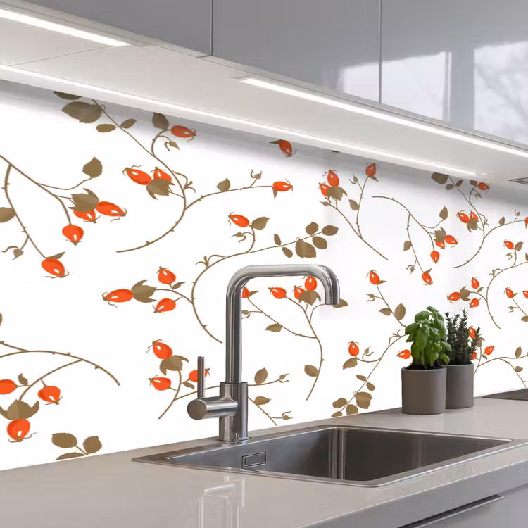 Keuken achterwand - Patronen - Planten - Romantisch - Botanisch — 2