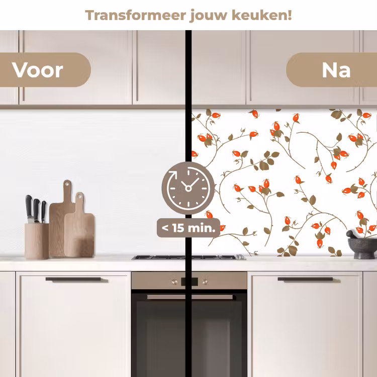 Keuken achterwand - Patronen - Planten - Romantisch - Botanisch — 3